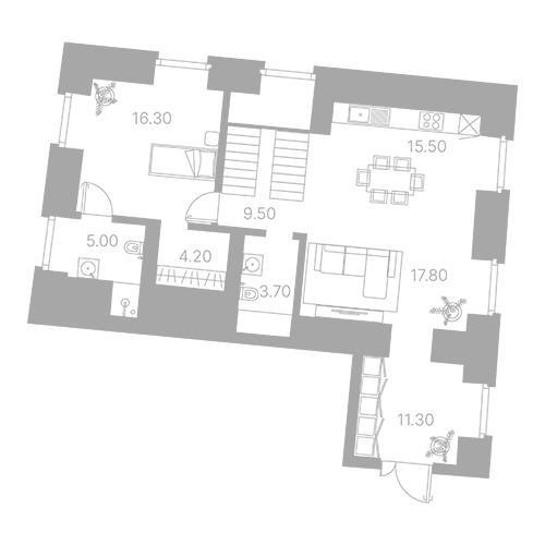 3-комн. квартиры